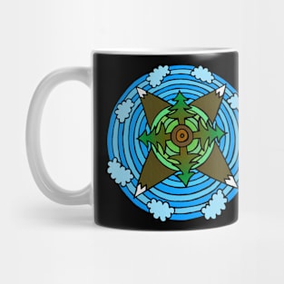 Forest & Mountain Themed Mandala Style Drawing Mug